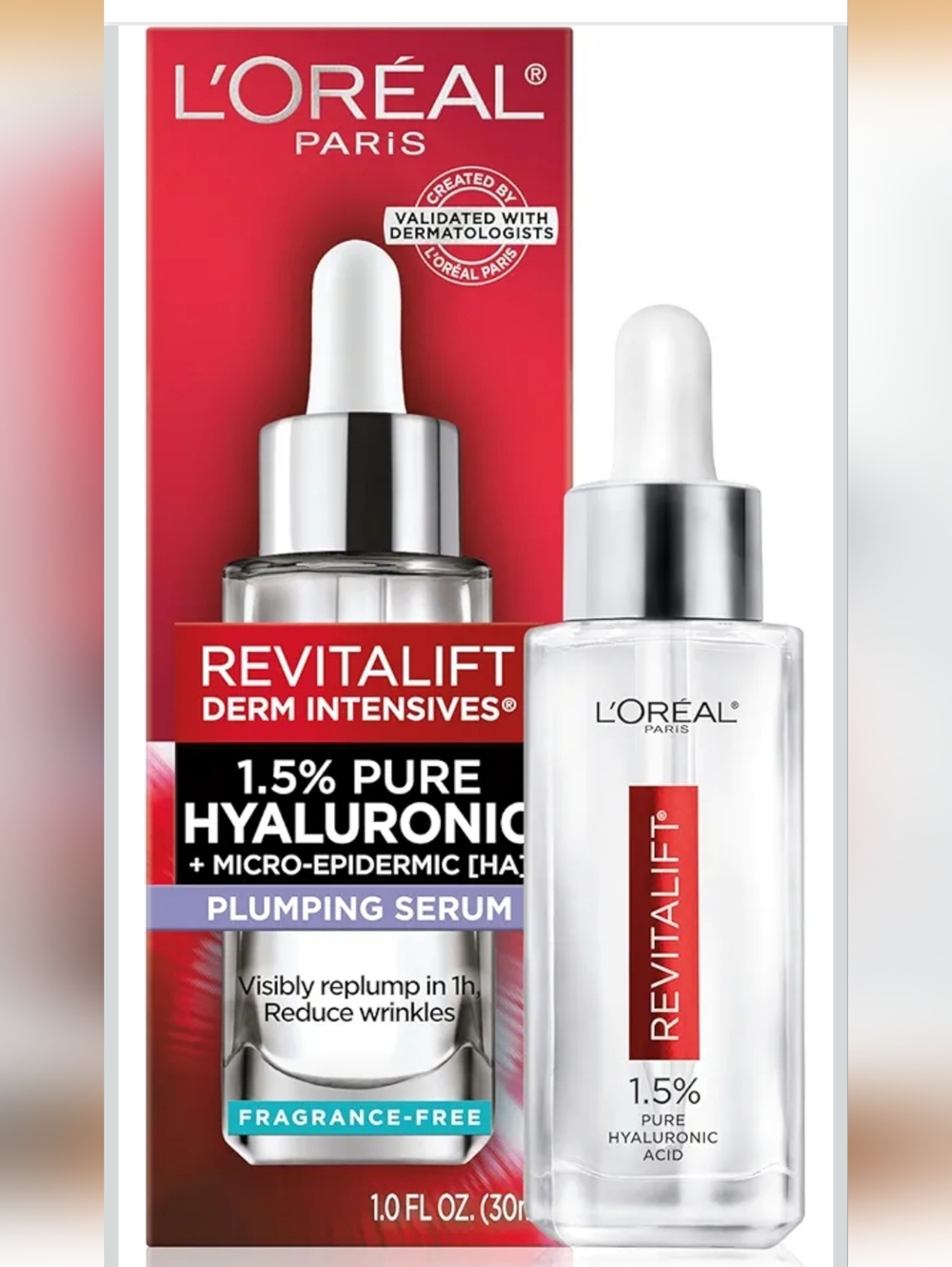 Plumping Serum - White/Clear Hyaluronic Acid By L'Oreal